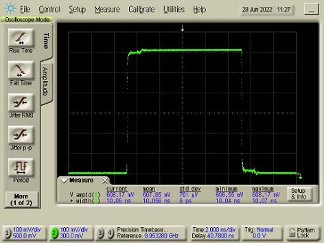 10ns pulse waveform